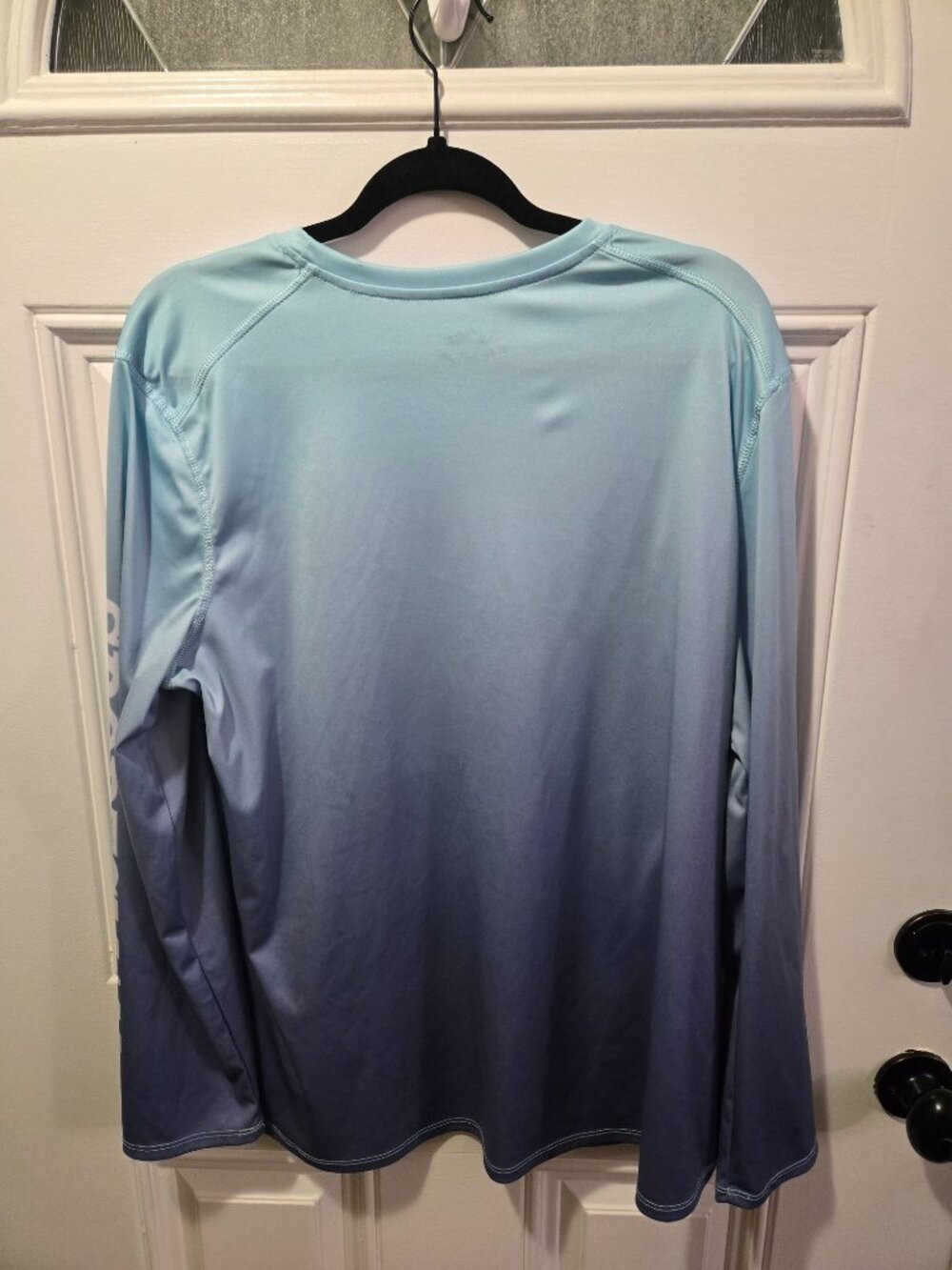 World Wide Sportsman XL Blue Ombre Fishing Performance Shirt Long Sleeve - Picture 3 of 8